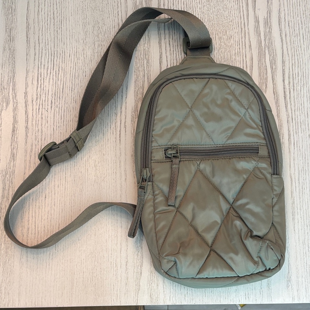 Vera Bradley Puffer Olive Crossbody Bag